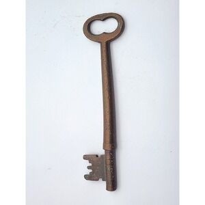 Antique 4" Brass Skeleton Key- Unbranded- Marked 42
